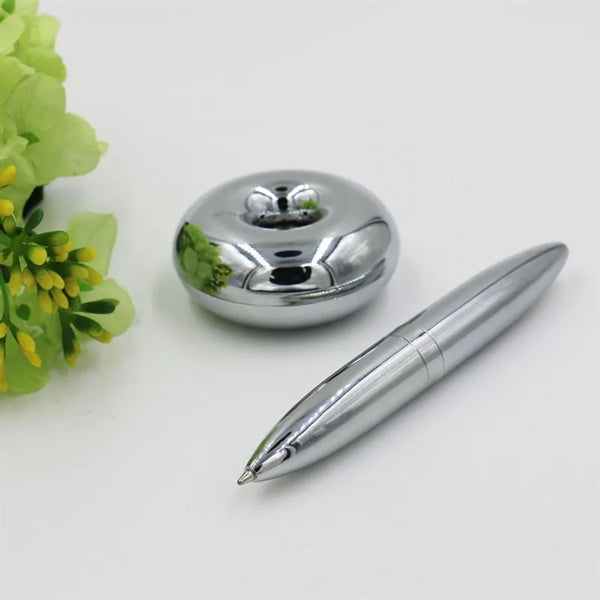 Silver Metal Magnetic Floating Pen With Hold
