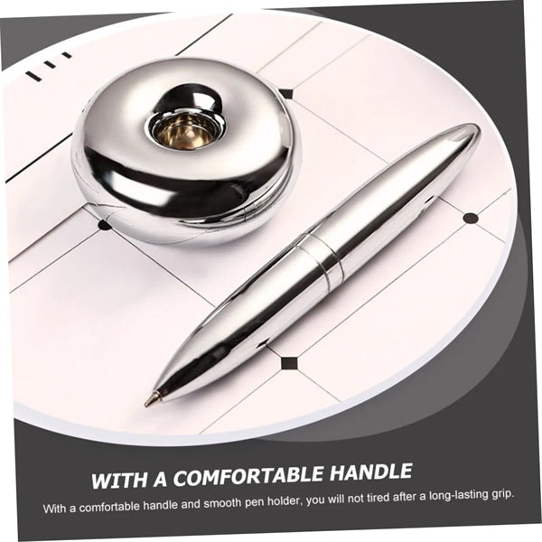 Silver Metal Magnetic Floating Pen With Hold