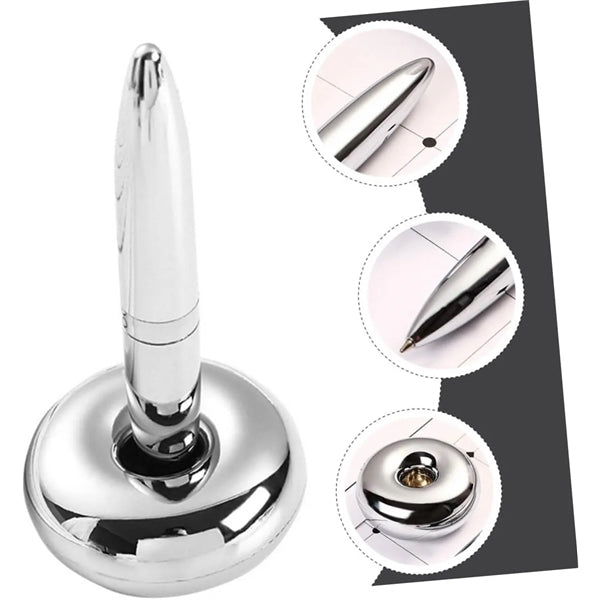 Silver Metal Magnetic Floating Pen With Hold