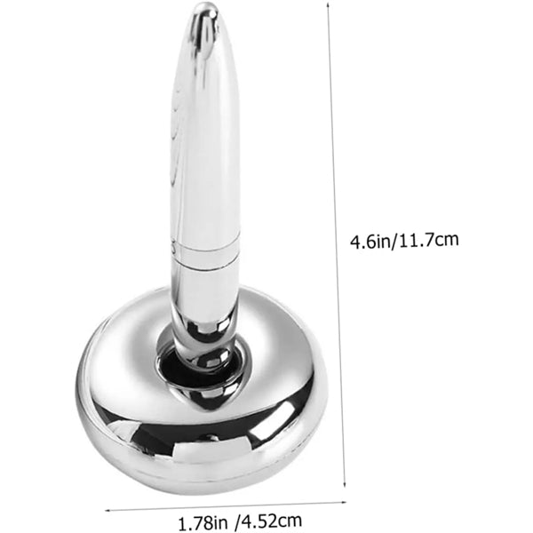 Silver Metal Magnetic Floating Pen With Hold