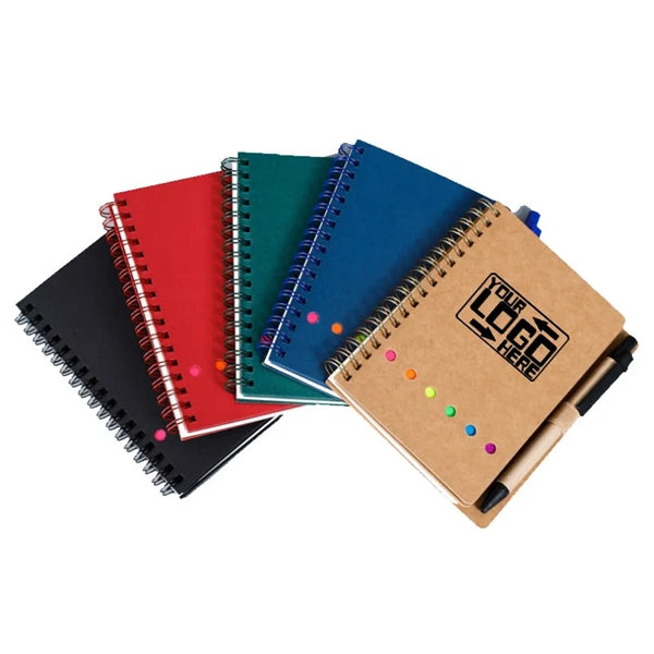 5.7" x 4" Eco Spiral Notebook with Pen
