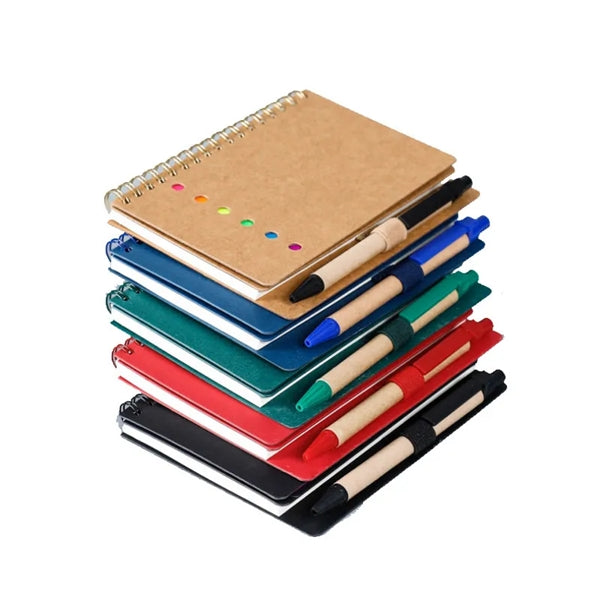 5.7" x 4" Eco Spiral Notebook with Pen