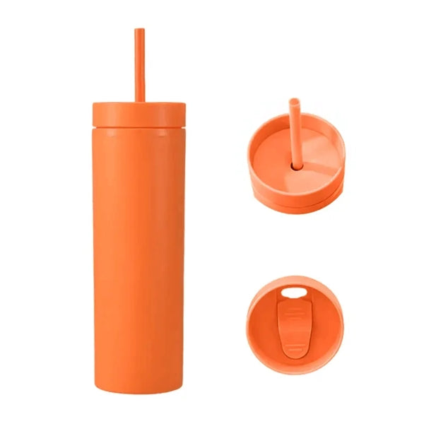 16oz Colored Acrylic Semi Matte Slim Skinny Tumbler