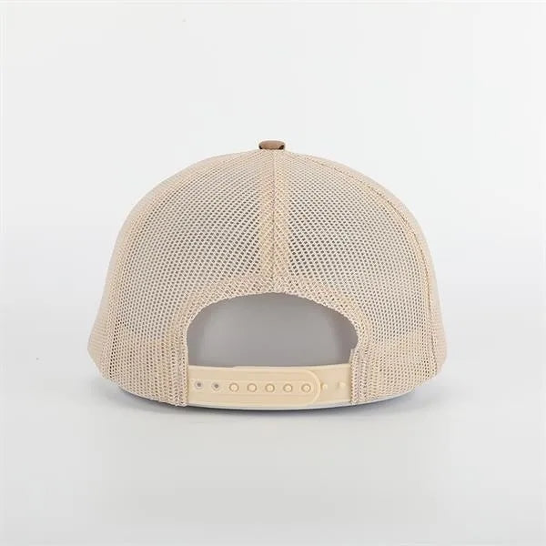Leather Patch Camo Trucker Caps