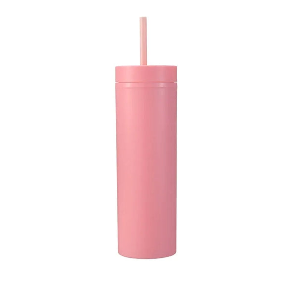16oz Colored Acrylic Semi Matte Slim Skinny Tumbler