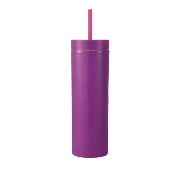 16oz Colored Acrylic Semi Matte Slim Skinny Tumbler