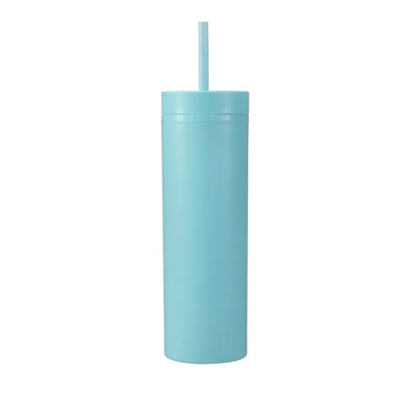 16oz Colored Acrylic Semi Matte Slim Skinny Tumbler