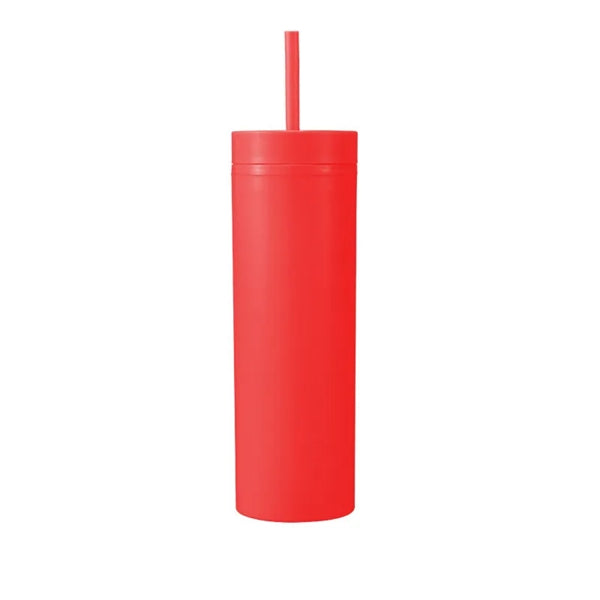 16oz Colored Acrylic Semi Matte Slim Skinny Tumbler