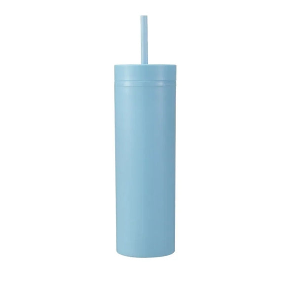 16oz Colored Acrylic Semi Matte Slim Skinny Tumbler