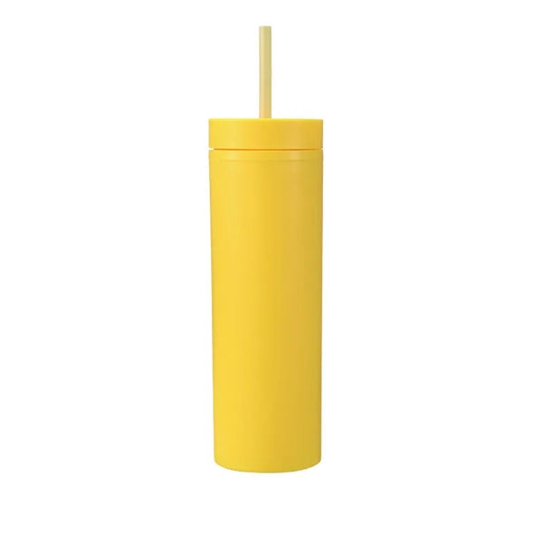 16oz Colored Acrylic Semi Matte Slim Skinny Tumbler