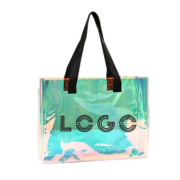 Pvc laser shopping tote bag