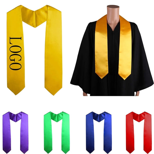 Unisex Plain Graduation Stole For Academic Commencements