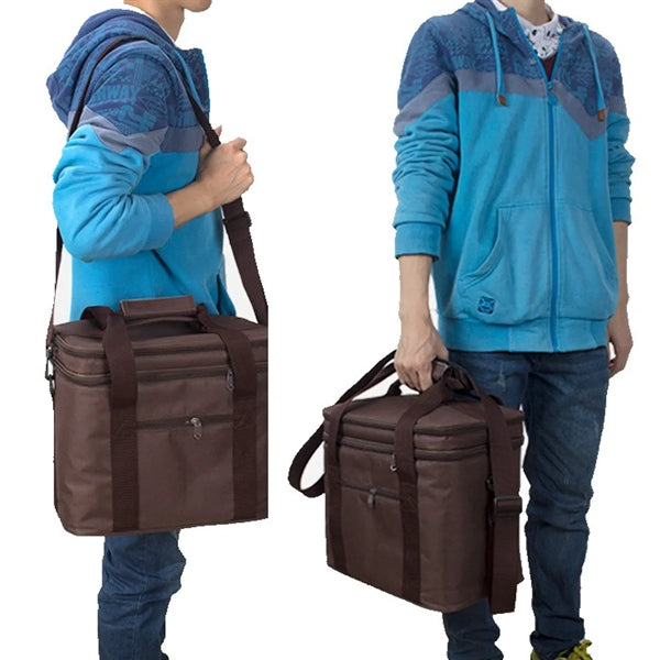 Insulated Picnic Cooler Double Layer Thermal Lunch Bag