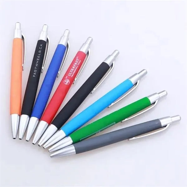 Rubber Coated Click Ballpoint Pen