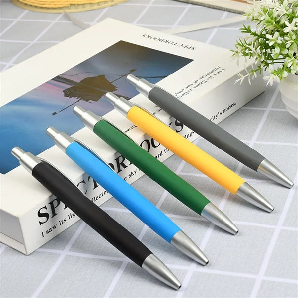 Rubber Coated Click Ballpoint Pen
