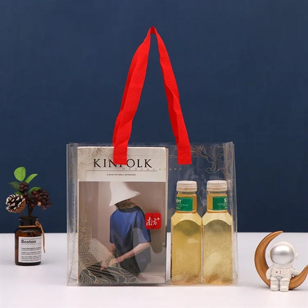 Clear Plastic Gift Bags with Handle for Wedding Birthday