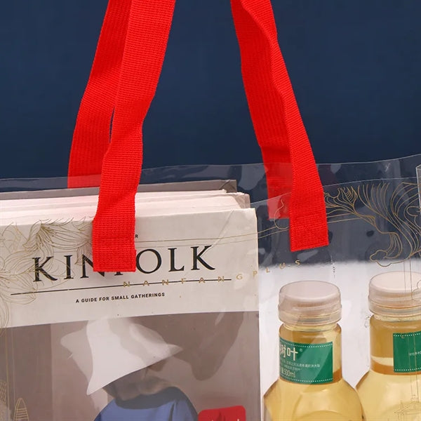 Clear Plastic Gift Bags with Handle for Wedding Birthday