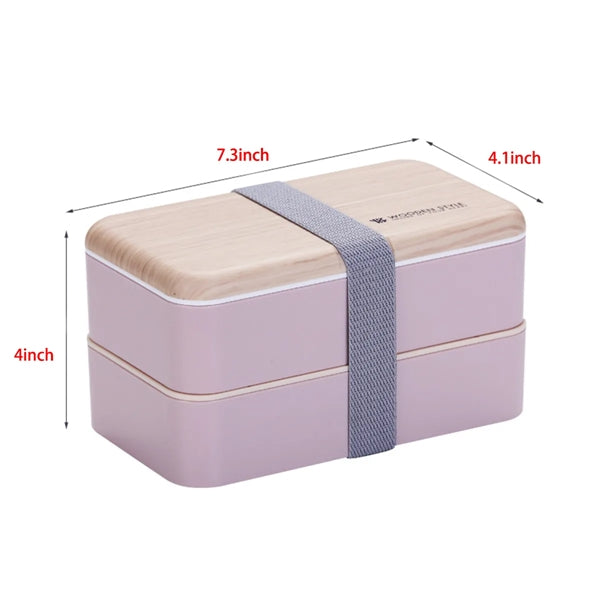 Double Layers Bento Box Leak-Proof