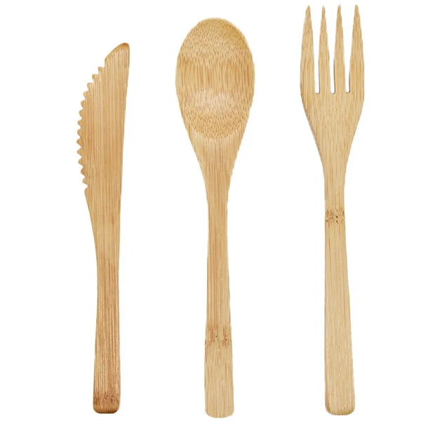 Eco-friendly Spoon Knife Fork Bamboo Cutlery Set