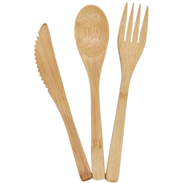 Eco-friendly Spoon Knife Fork Bamboo Cutlery Set
