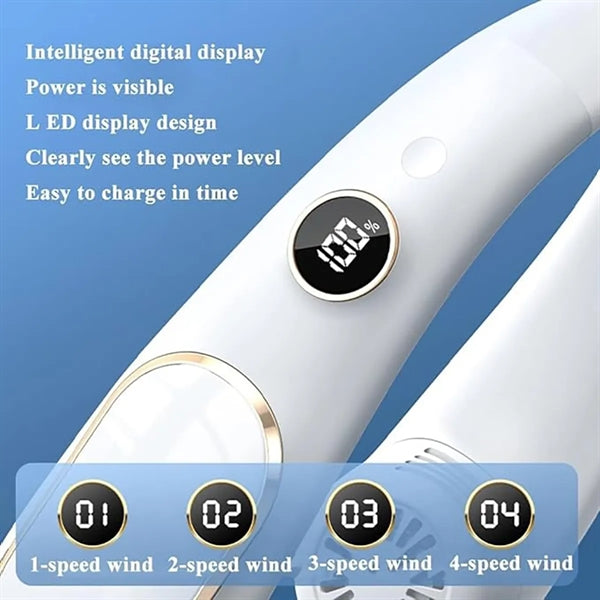 Portable Household USB Rechargeable Neck Warmer Fan