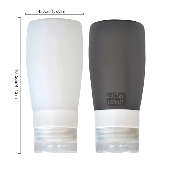 3oz 4 Pack Silicone Travel Bottles Set for Toiletries