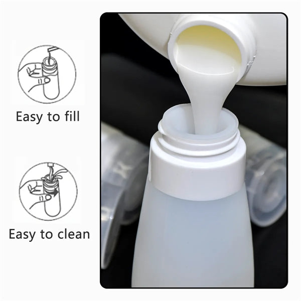 3oz 4 Pack Silicone Travel Bottles Set for Toiletries