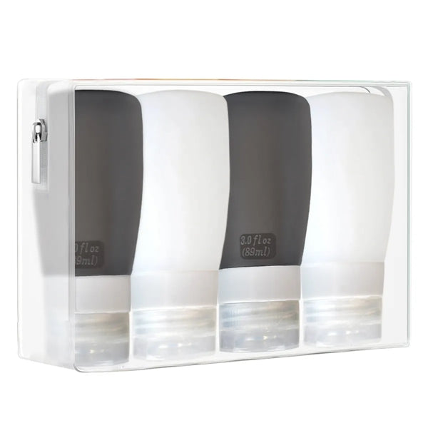 3oz 4 Pack Silicone Travel Bottles Set for Toiletries