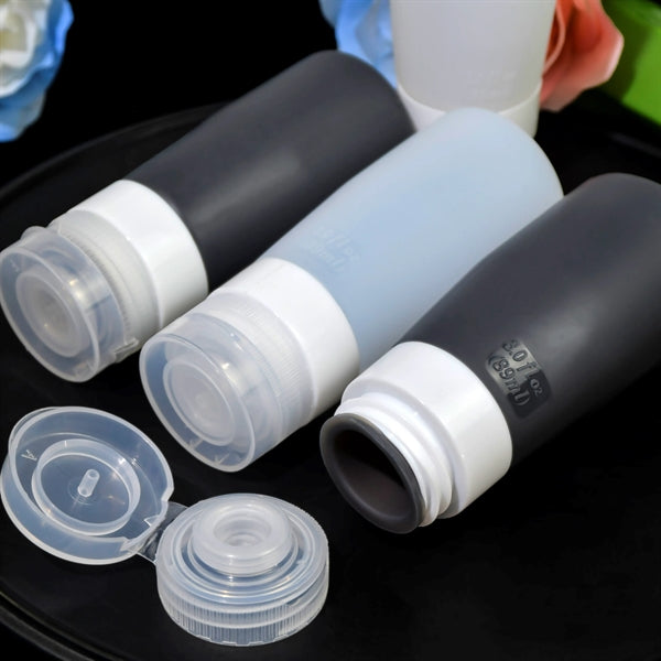 3oz 4 Pack Silicone Travel Bottles Set for Toiletries