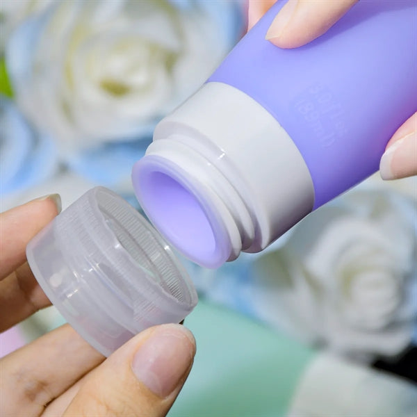 3oz 4 Pack Silicone Travel Bottles Set for Toiletries