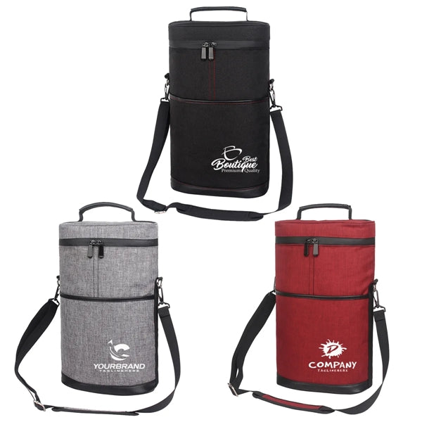 Portable Insulated Double Wine Cooler Bag For Travel
