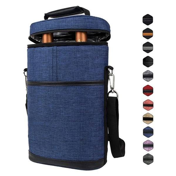 Portable Insulated Double Wine Cooler Bag For Travel