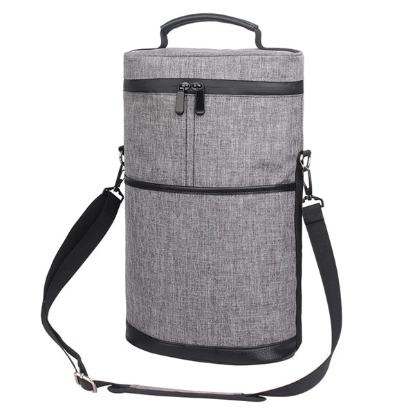 Portable Insulated Double Wine Cooler Bag For Travel