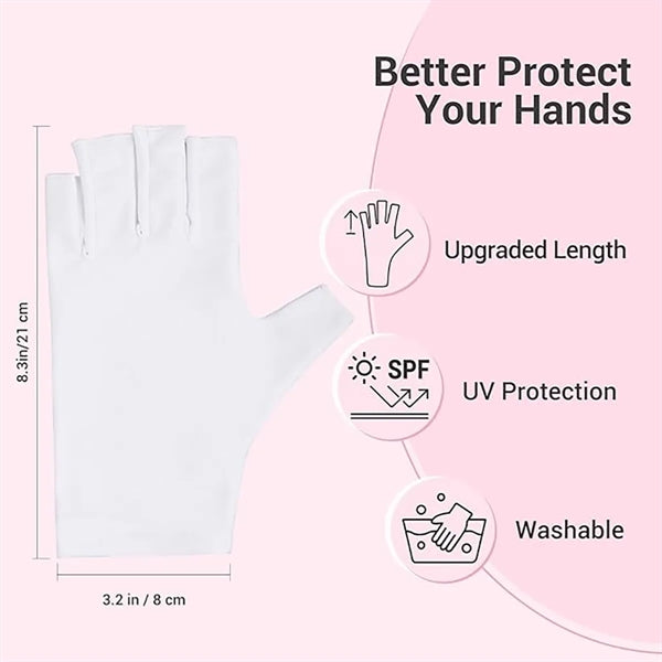 Anti UV Fingerless Gloves for Nail Lamp