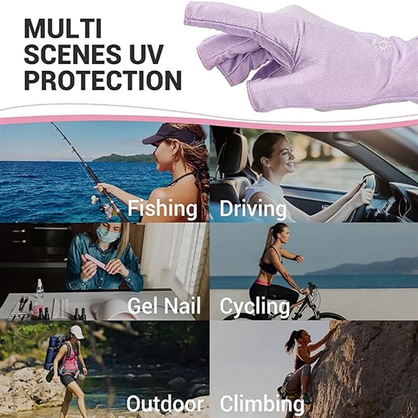 Anti UV Fingerless Gloves for Nail Lamp