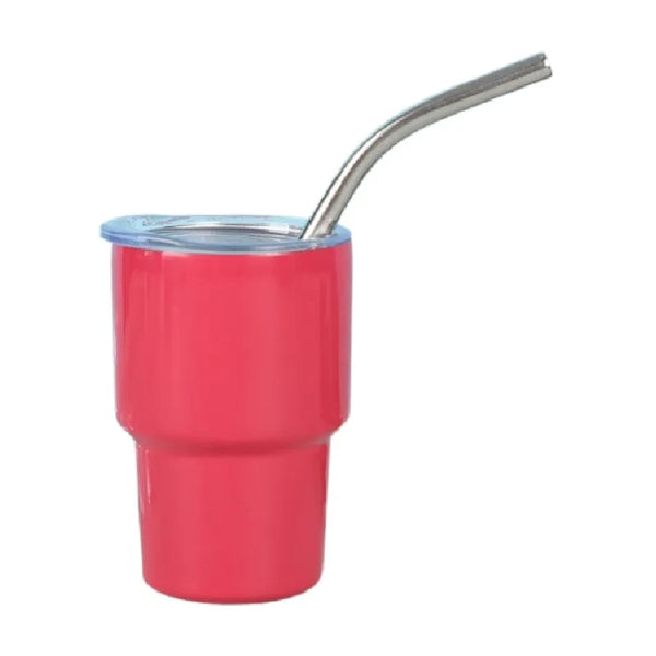 3oz Stainless Steel Tumbler Drinking Cups With Straw