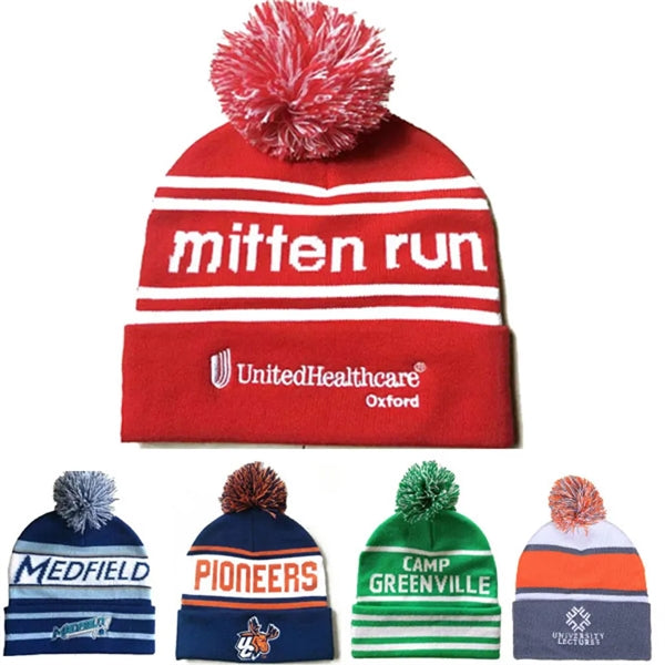 Knitted Winter Pom Beanies