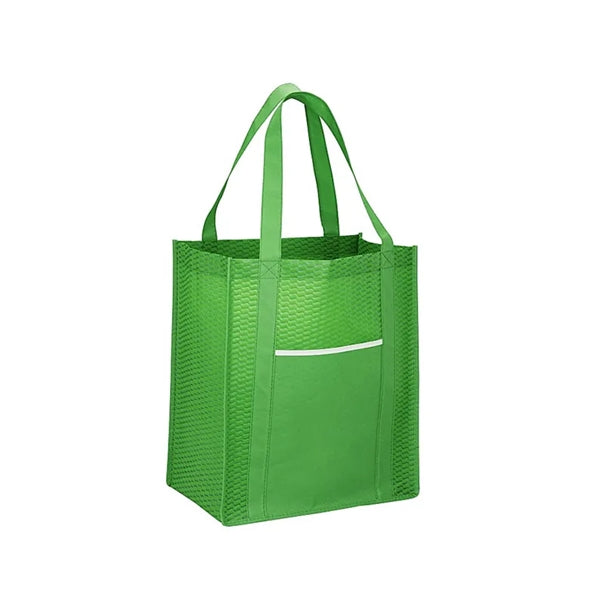 Non-Woven Wave Design Shopper Tote Bag
