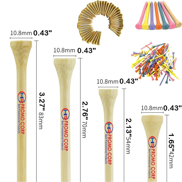 Professional Bamboo Golf Tee Set - 4 PCS
