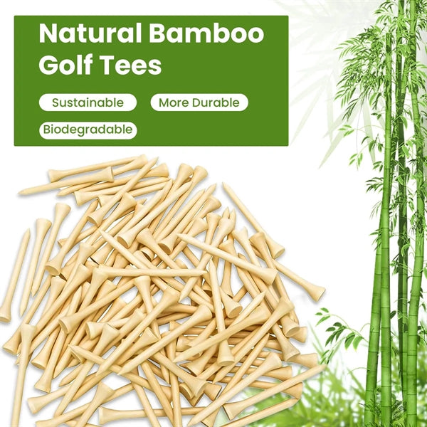 Professional Bamboo Golf Tee Set - 4 PCS
