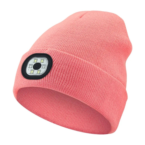 Knit Cap Hat With Led Light