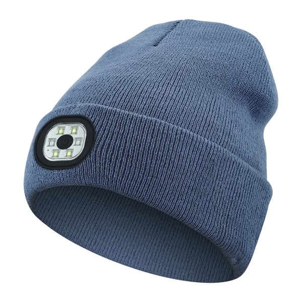 Knit Cap Hat With Led Light