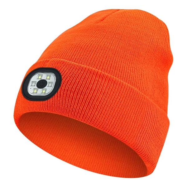 Knit Cap Hat With Led Light