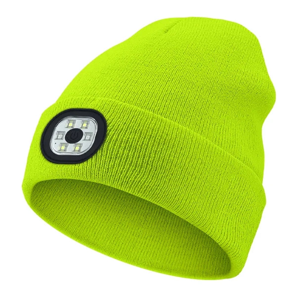 Knit Cap Hat With Led Light