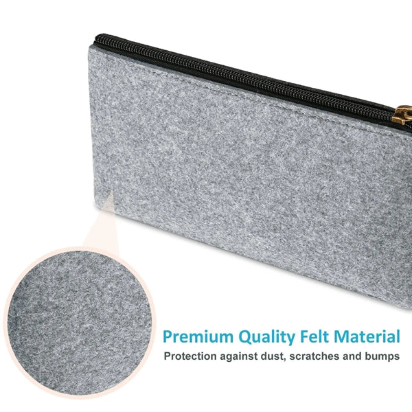 Simple Gray Square Felt Pouch Storage Pencil-case