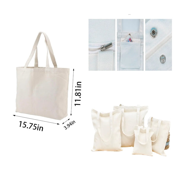 Horizontal Canvas Tote Bag
