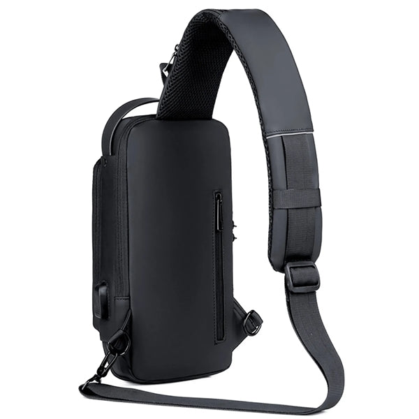 USB Anti Theft Waterproof Chest Daypack Sling Bag Backpack