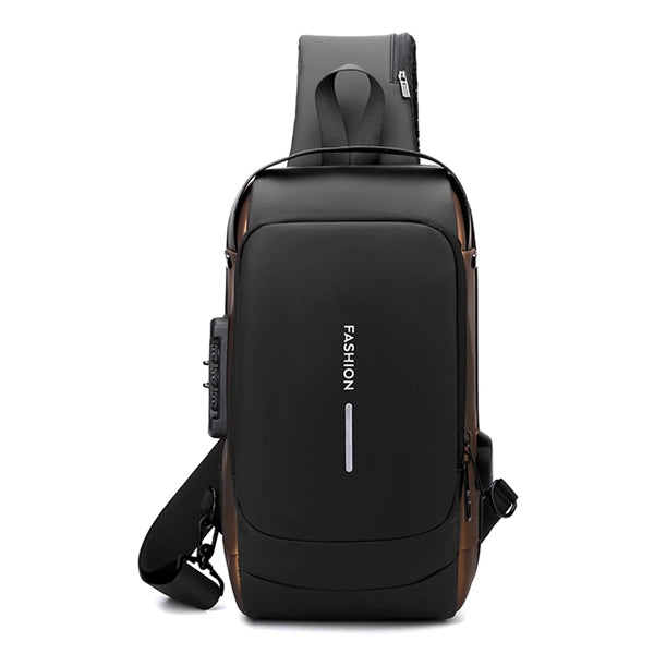 USB Anti Theft Waterproof Chest Daypack Sling Bag Backpack