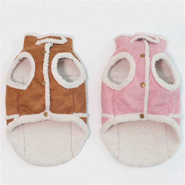 Warm Dog Fleece Sherpa Winter Sweater Coats Jacket Vest