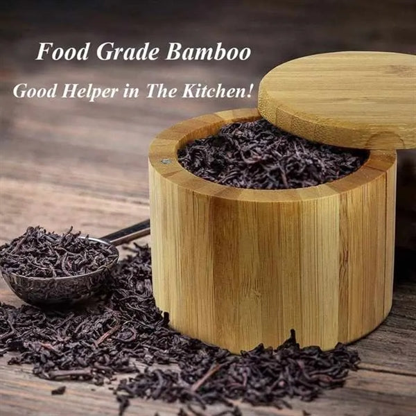 Bamboo Storage Box with Magnetic Swivel Lid